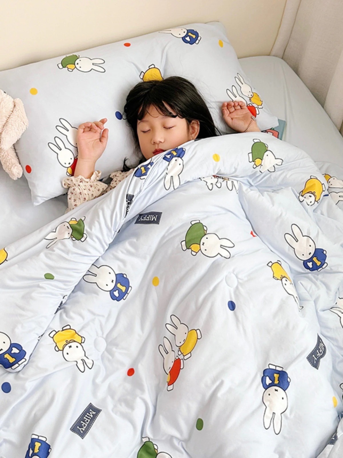 かわいいコットンサマークールキルト4ピース女の子用キルトカバー子供用ベッド 7,647円