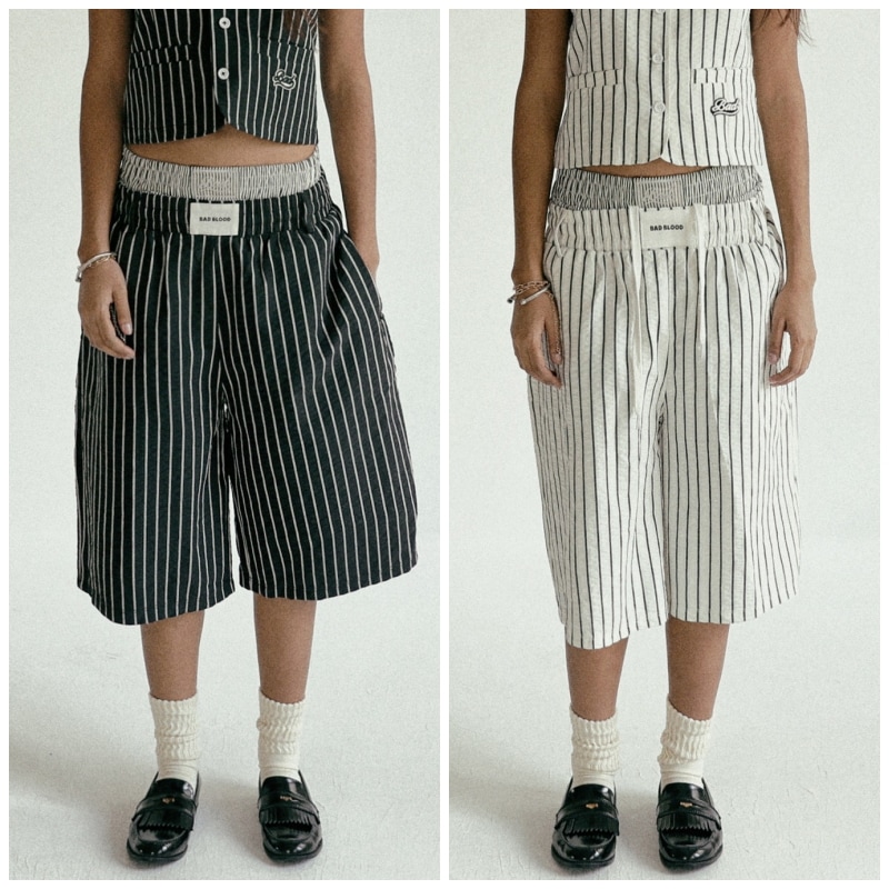 BADBLOOD】 AJ EASY BERMUDA PANTS : 2COLORS