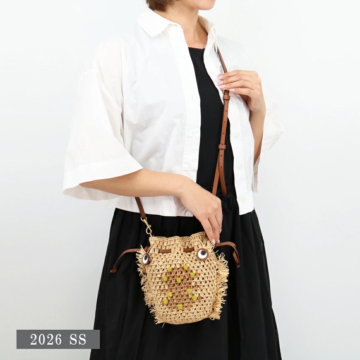 203760 ショルダーバッグ ラフィア Cross Body Creatures in Raffia PECAN かごバッグ ポシェット 鞄