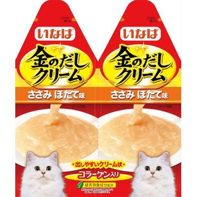 【48個セット】いなばペットフード 金のだしクリームささみほたて味60g(30g×2)