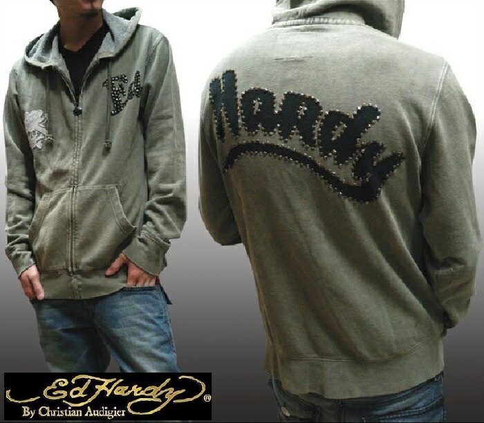 エドハーディー パーカー メンズ 200種類の品揃え Ed Hardy LKS MOSS ジップアップ エドハーディー 正規品 インポート セレブ ファッション ブランド セレカジ アメカジ ス