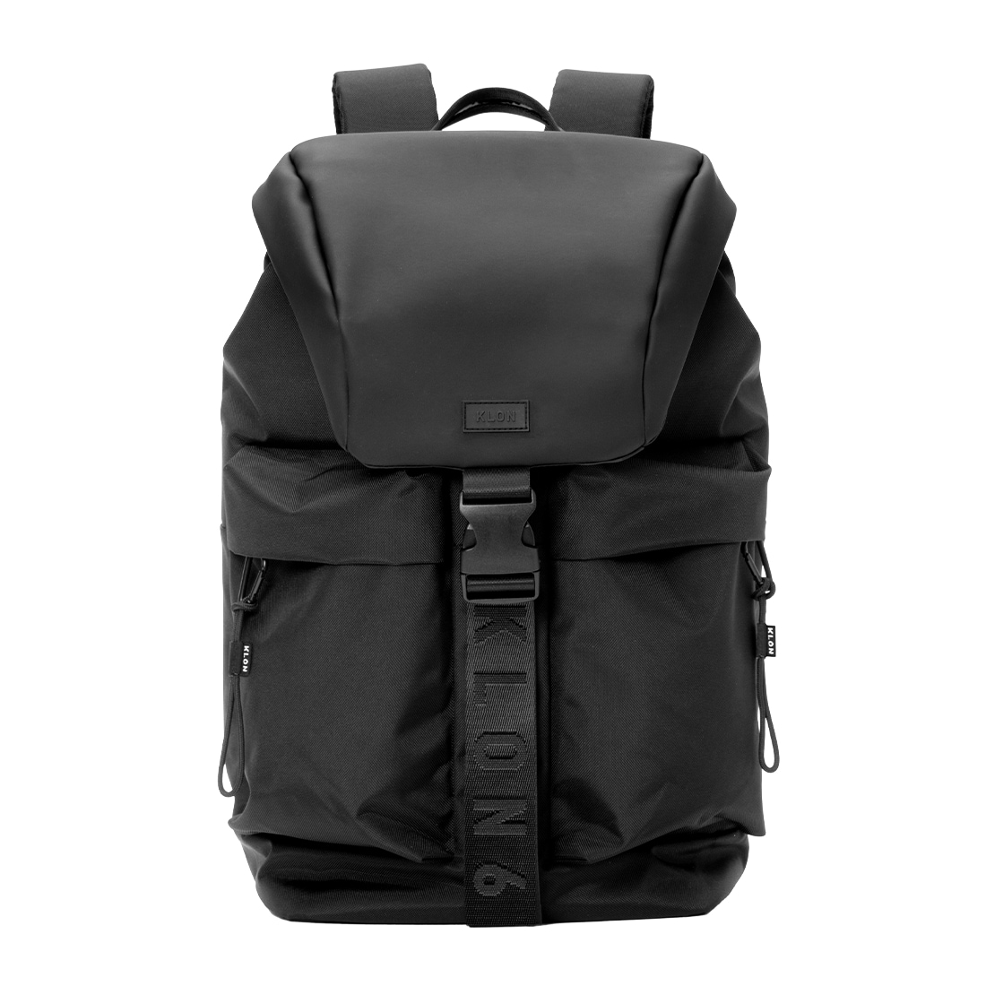 MATTE COATED RUCK SACK-VAN BLACK