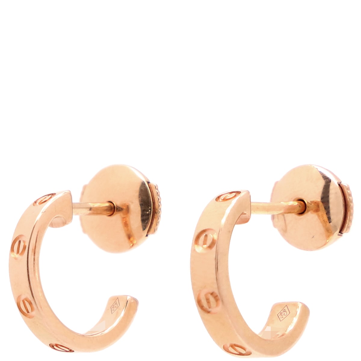 カルティエ Cartier ピアス ラブ LOVE フープピアス スモールモデル K18PG ピンクゴールド 750 PG ミニラブ B8028800【中古】