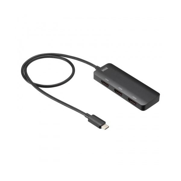 サンワサプライUSB Type C-HDMI変換アダプタ(3ポート/4K対応) AD-ALCMST3HD2 1個