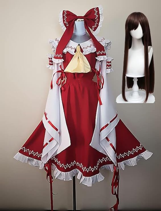 ハロウィン クリスマス コスプレ衣装 博麗霊夢 衣装 コスプレ 靴 ウィッグ コスプレ衣装 霊夢（れいむ) 博麗（はくれい） 緋想天 東方Project
