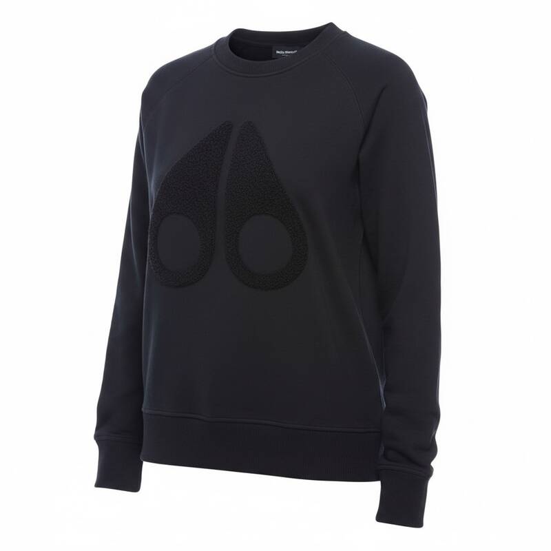 W ムースナックル レディース ムースロゴ クルーネックTシャツ ブラック MK4700LS