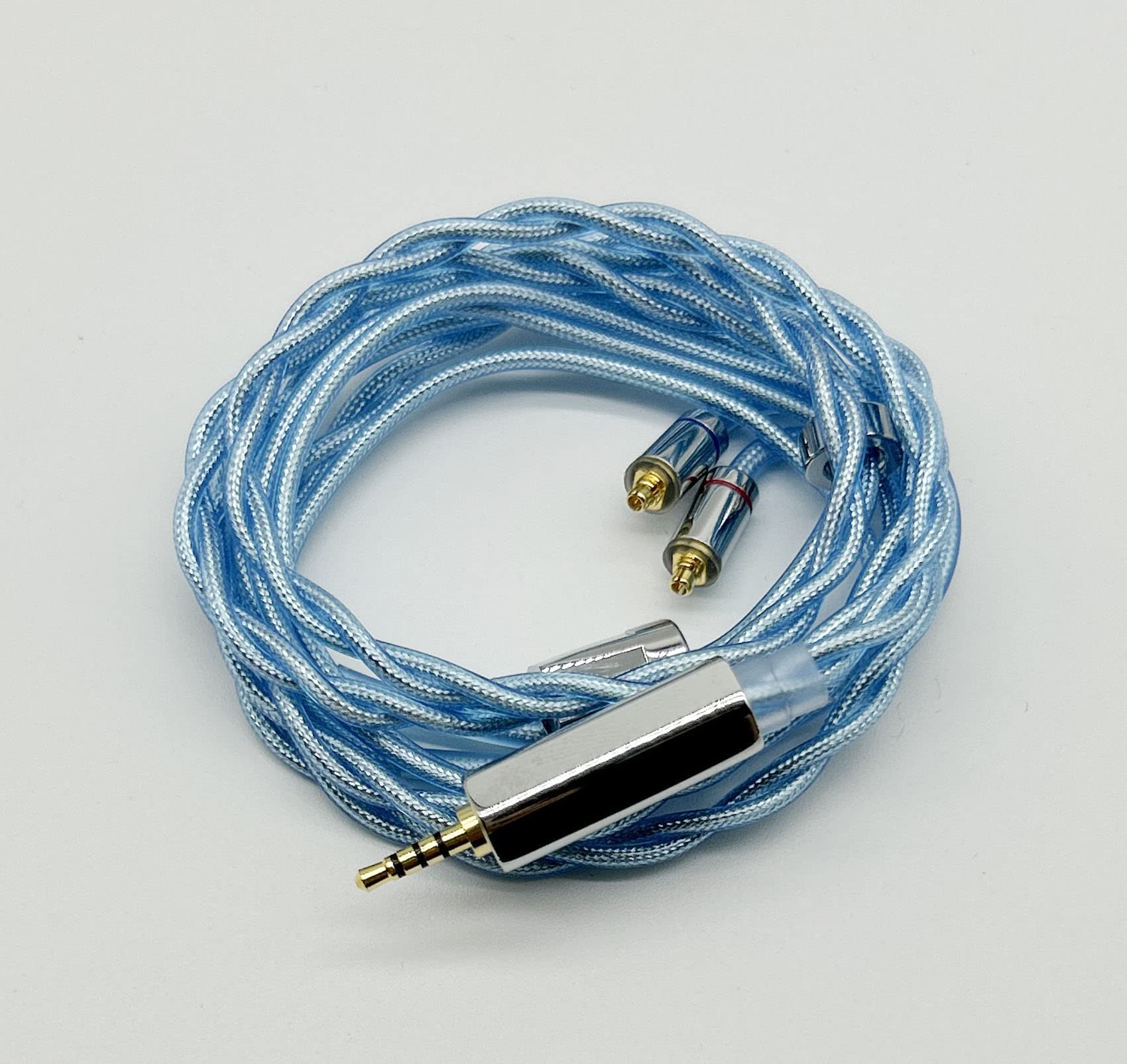 【JSHiFi-藍魔】リケーブル７N単結晶銅+単結晶銅銀メッキ同軸交換ケーブル イヤホンアップグレードケーブル