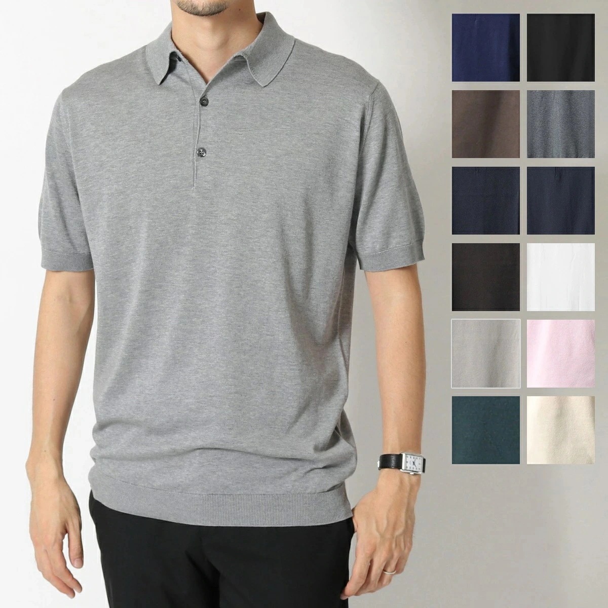JOHN SMEDLEY ジョンスメドレー ポロシャツ ADRIAN エイドリアン STANDARD FIT メンズ 半袖 ニット セーター コットンニット カラー13色