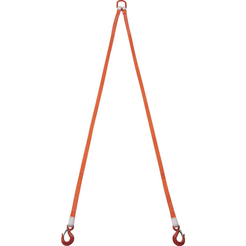 トラスコ中山　TRUSCO2本吊ベルトスリングセット25mm幅X2m吊り角度60時荷重086t(最大使用荷重1t) 　G252P20