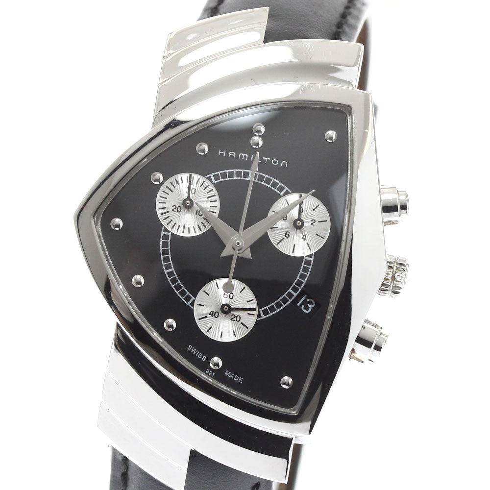 ハミルトン HAMILTON H244121 ベンチュラ デイト クロノグラフ クォーツ メンズ 保証書付き_913591【中古】