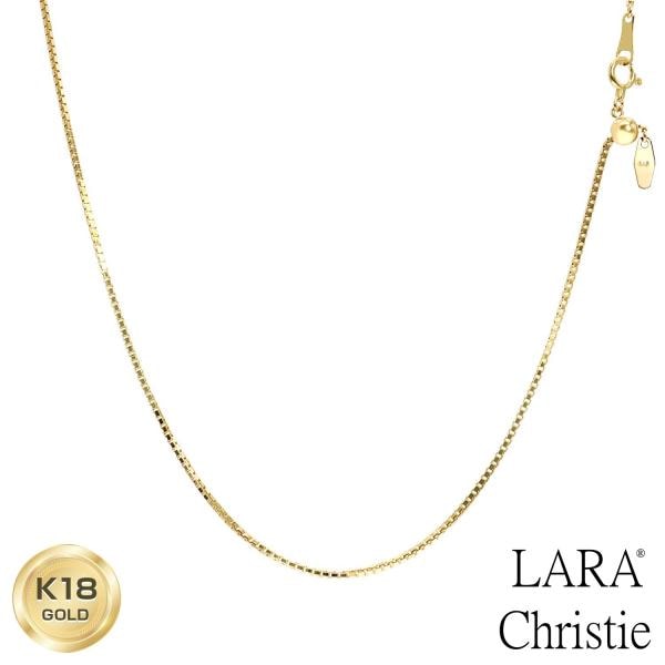 ネックレス チェーン 18金 最長45cm ベネチアン 幅1.1mm 約4.66g ゴールド K18 長さ調整可能 LCC