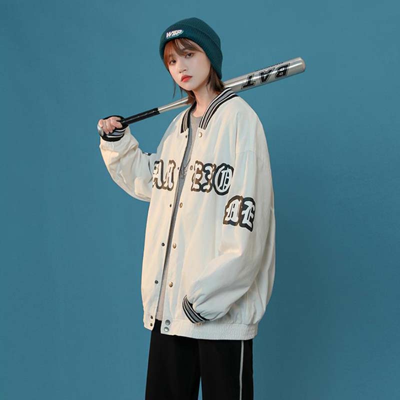 Qoo10 野球ユニフォームの女性の短い春と秋の薄い レディース服