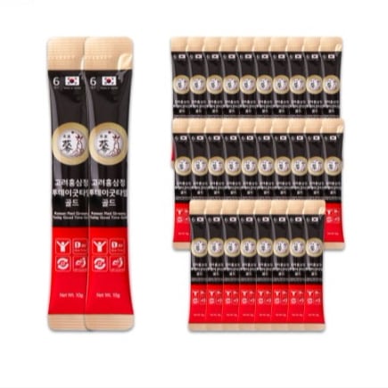 高麗 紅参精 6年根 ツーデーグッドタイム ゴールド 紅参スティック 10g x 100包 バルク包装