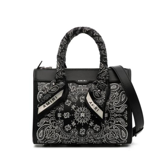 AMIRI Women Messenger Bags AWBGTH1012 001 BLACK WHITE