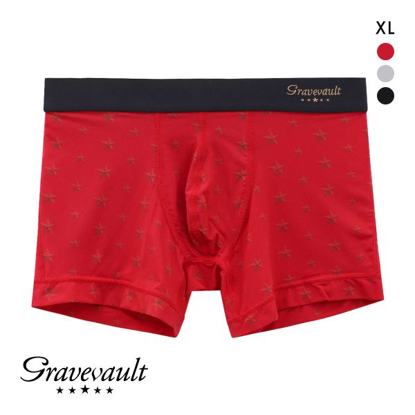 グレイブボールト STAR STUDS ショート ボクサーパンツ XL メンズ 前閉じ 日本製 Gr