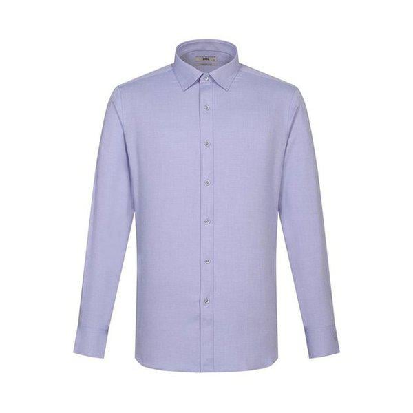 イージーケアマイクロ長袖シャツ コンフォート スリムフィット ブルー__DLA1SHDL224B1