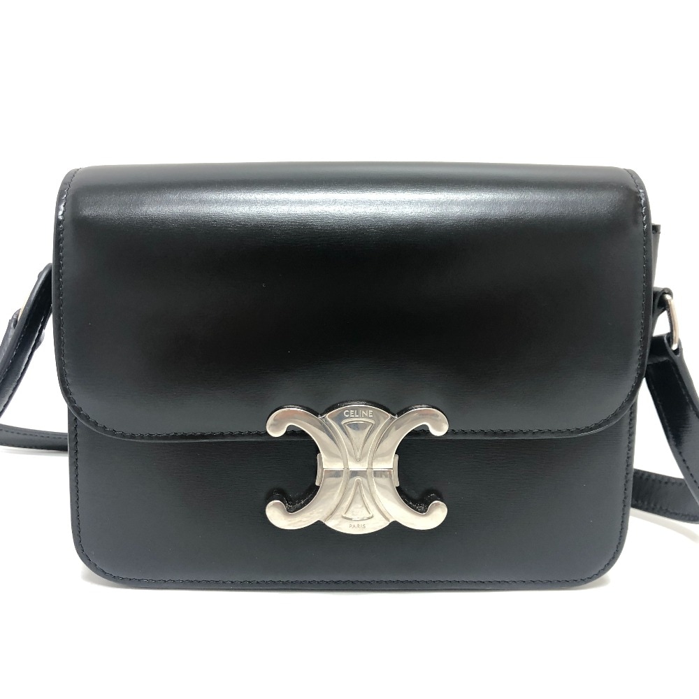 ショルダーバッグ トリオンフ クラシック カバン ショルダーバック バック レザー SV金具 ブラック