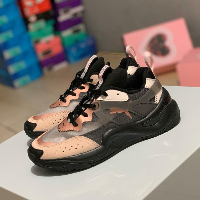 PUMAプーマRISE 2020新しいローズゴールドブラックレディースシューズクッションレトロカジュアルボードシューズメンズスポーツシューズ374348-01