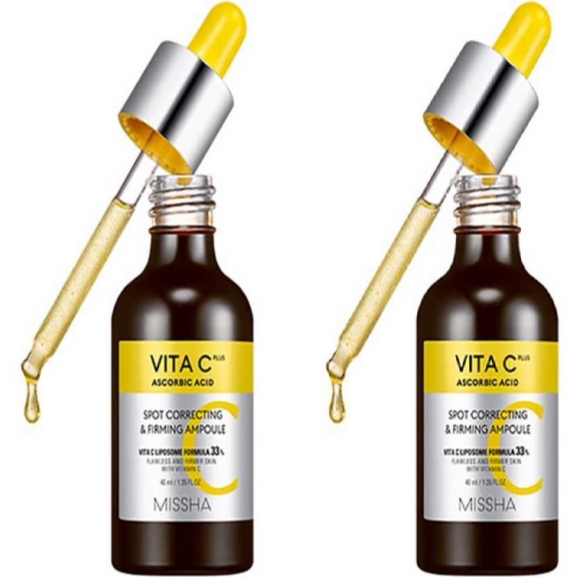 ビタCプラス くすみシー 弾力アンプル, 40ml*2ea (くすみケア/弾力ケア/肌トーン改善/しみケア/ そばかすケア/デイリーケア)