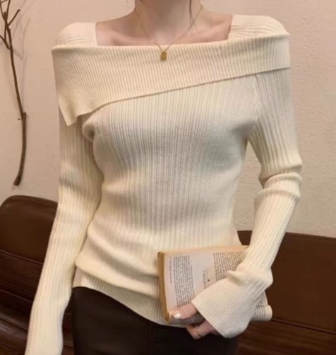レディース トップス セーター オフショルダー Vネック スリム かわいい 大人可愛い きれいめ シンプル カジュアル 上品 おしゃれ かっこいい エスニック エキゾチック こなれ感 ラフ 個性的