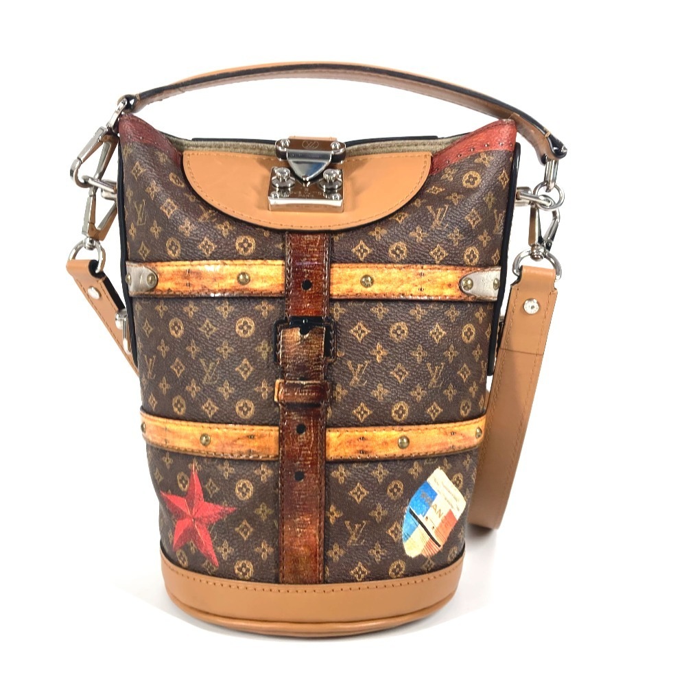 ショルダーバッグ M52276 ダッフルバッグ トランスフォームド・モノグラム カバン 斜め掛け 2WAYバッグ ポシェット バケツ型 モノグラムキャンバス ブラウン