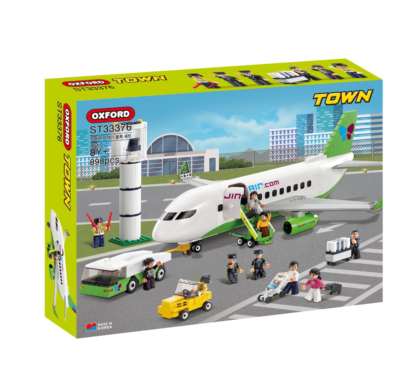 オックスフォードタウンジーンエア旅客機ブロック航空機飛行機おもちゃST33376