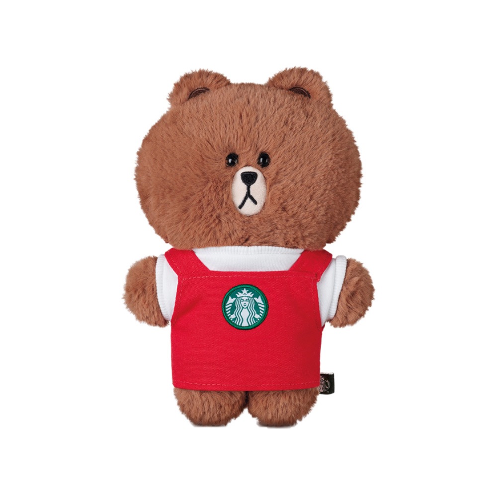 ラインフレンズ コラボ 限定版 エプロン ブラウン 人形 韓国スターバ グッズ