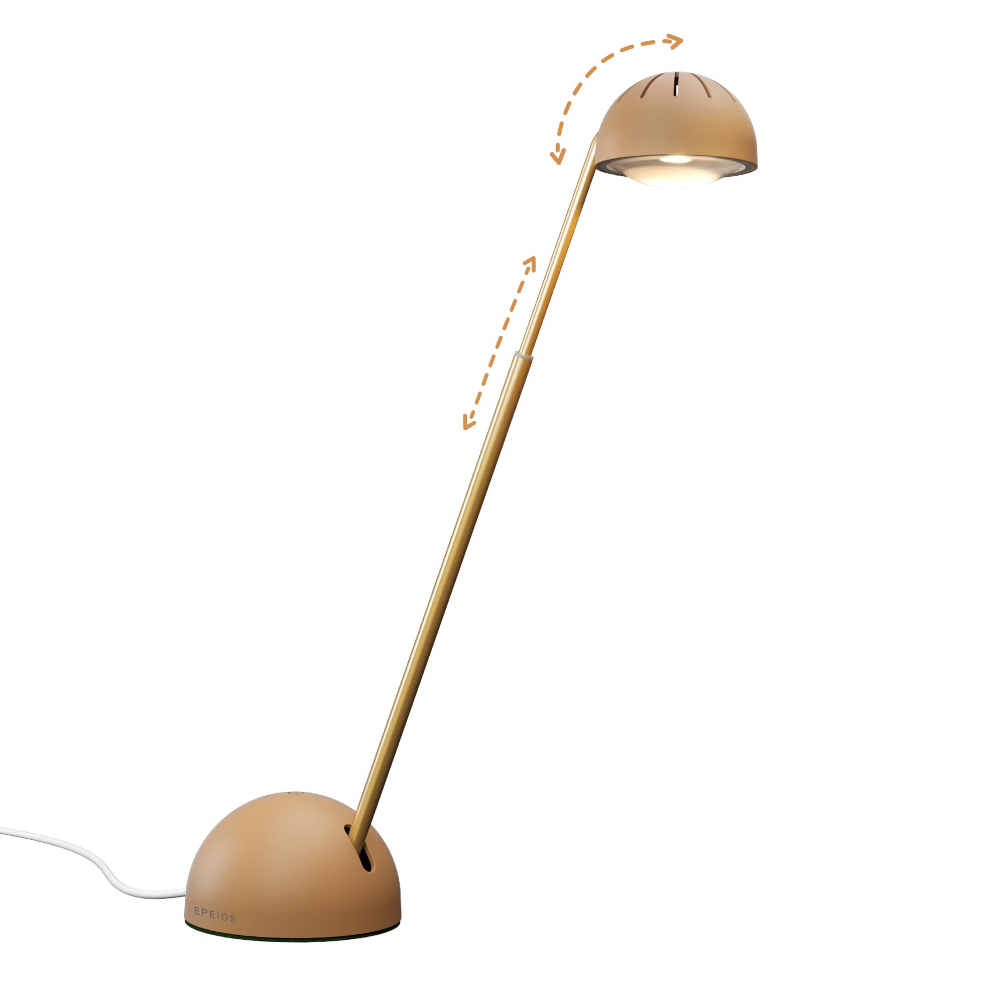 【日本発ブランド】エペイオス(Epeios) デスクライト LED 電気スタンドライト おしゃれ 組立不要 3段調色 4段調光 1363Lx高輝度 Ra90高演色性 タッチセンサー操作 多角度調整 A