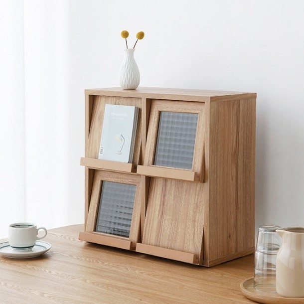 ミニラック 4つ フラップドア 4color 韓国人気インテリア