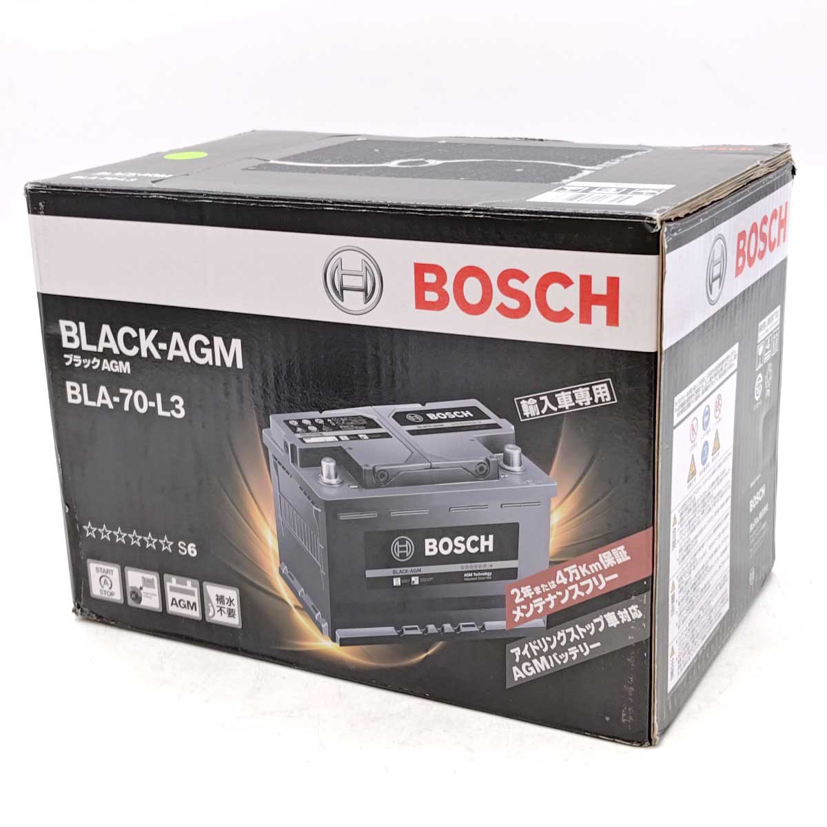 【中古・未使用品】BOSCH ボッシュ 輸入車用バッテリー BLACK-AGM BLA-70-L3 欧州車