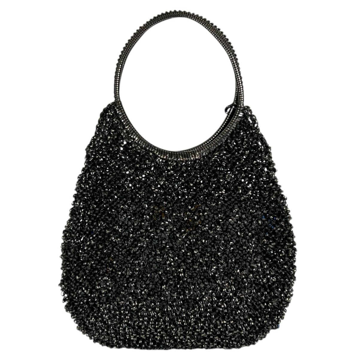 パーティー ワイヤーバッグ ブラック×シルバー