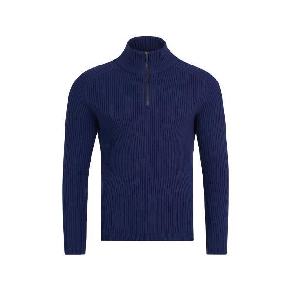 メンズウール混紡ハーフジップセーター FM1SPJWCNRL206M NVY_P413172782