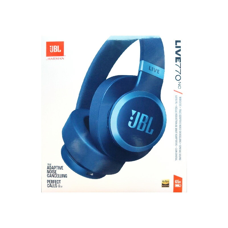 【新品】JBL ジェイビーエル ブルートゥースヘッドホン JBLLIVE770NCBLU ブルー
