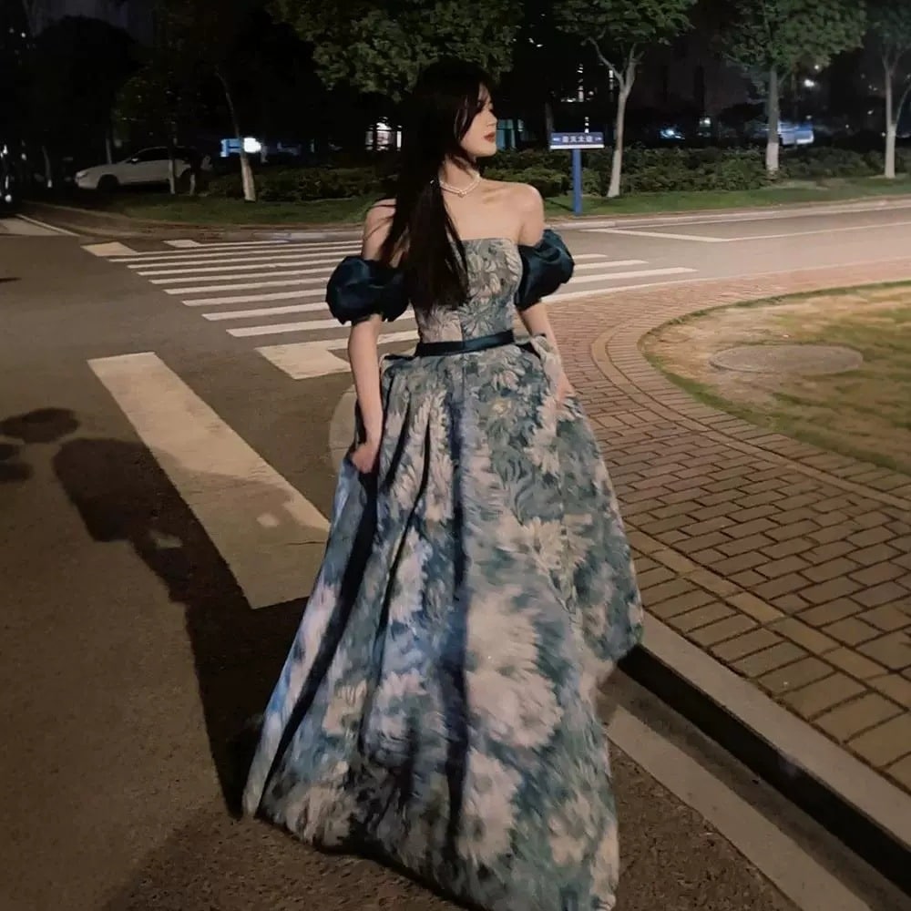 女性用イブニングドレス誕生日宴会気質プリンセスドレス卒業式成人式ドレス芸術試験