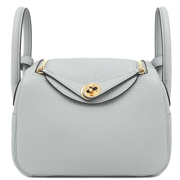 エルメス HERMES ショルダーバッグ リンディ ミニ 20 トリヨンクレマンス ブルーグラシエ ゴールド金具 青 W刻印（2024年製） 【箱】【中古】