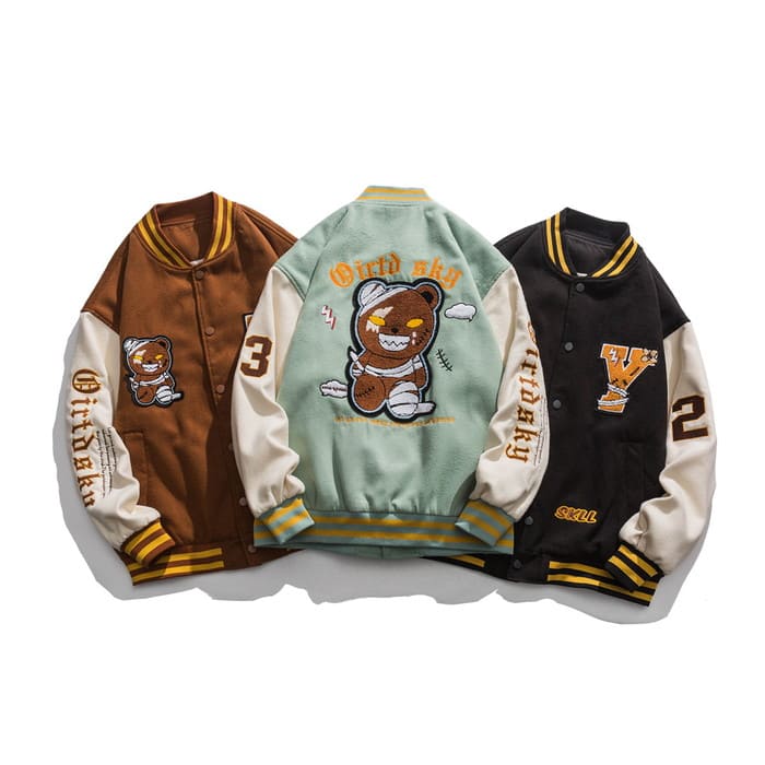 初回限定スタジャン ロゴ バイカラー 高品質 韓国 ファッション 3色 高校生 中学生 b13377