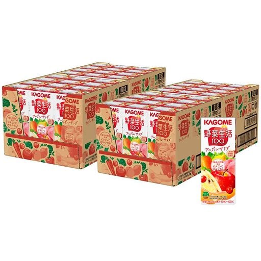 【セット商品】 カゴメ 野菜生活 100 アップル サラダ 200ml x 48本
