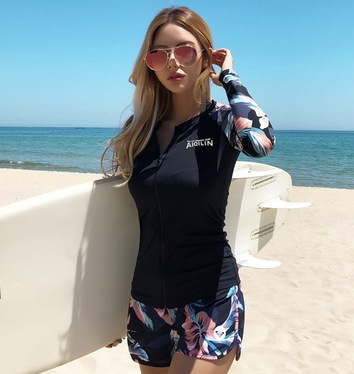 水着 スイムウェア フィットネス水着 ラッシュガード トレンカ セパレート タンクトップ 日焼け防止 UVカット 紫外線対策 セット 5点セット お得 シンプル カジュアル クール モード系