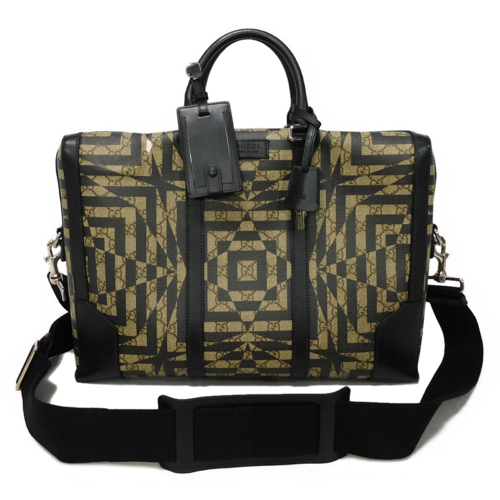 【中古】 ハンドバッグ ロゴ エンボス 2WAY ショルダーバッグ GG カレイド ブリーフケース GGスプリーム 406384 KVX2N 9769