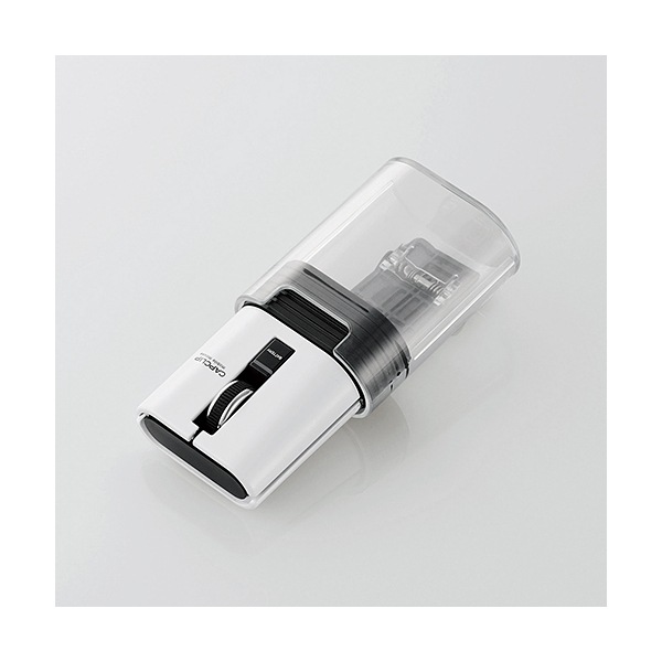 M-CC2BRSWH ホワイト [IRマウス キャップクリップ 静音ボタン リチウムイオン電池 Bluetooth 3ボタン] メーカー直送