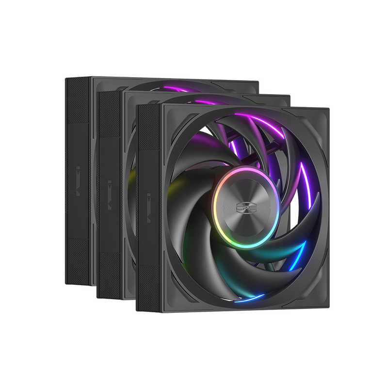 PCCOOLER　ケースファン×3 ［120mm / 3000RPM］　F7X120-ARGB-BK3IN1