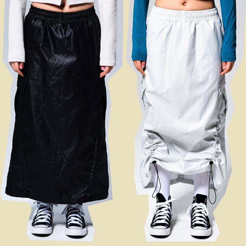 HEART BAND CARGO LONG SKIRTS