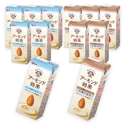 他サイト： グリコ アーモンド効果 砂糖不使用2種アソートセット アーモンドミルク 200ml 2種×各6本 常温保存可能(ビタミンE 食物繊維 カルシウム コレステロールゼロ)の商品画像