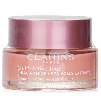 Clarins マルチ-アクティブ ジュール (ナイアシンアミド + シー ホリー エキス) 輝きブースティング ラインスムージング デイクリーム 全肌タイプ