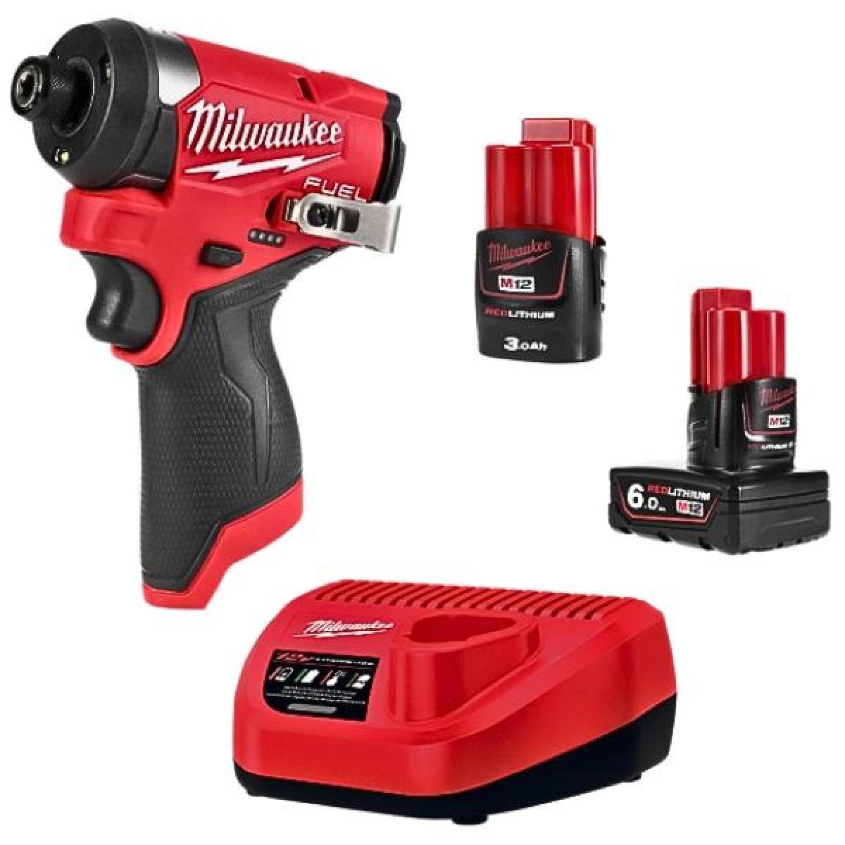 ミルウォーキー M12 FUEL インパクトドライバー 6.0Ah&3.0Ahキット M12 FID2-632X JP インパクト ドライバー 締め付け 締付け 工具 電動工具