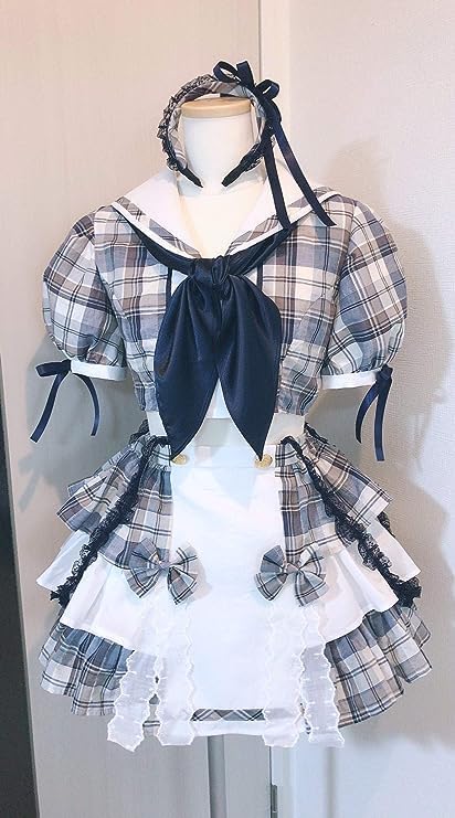 アイドル風な青チェックコスプレ衣装 コスプレ 衣装 クリスマス ハロウィン イベント 変装 学園祭 演劇衣装 コスプレ祭