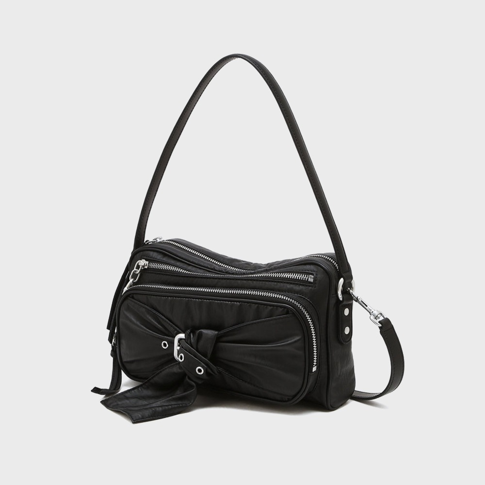 アルテヴァネッサブルーノ [BOUCLE] ブラックブークルデュプスキンショルダー&クロスバッグ S AABA6F780BK