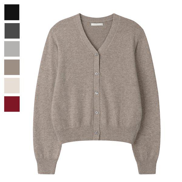 女性ラクーンVネック長袖カーディガンSGW-CA-Q088-オートミール