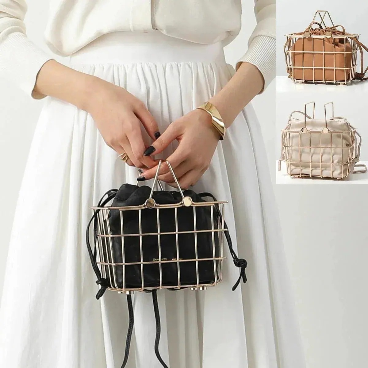 ZANCHETTI ザンケッティ ハンドバッグ MARKET BAG マーケットバッグ MBAG 712 レディース ショルダーバッグ 巾着 インナーバッグ 鞄