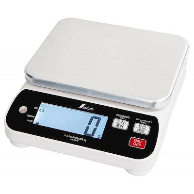 他サイト： シンワ測定 デジタルはかり WP 6000g 防塵防水 70038の商品画像